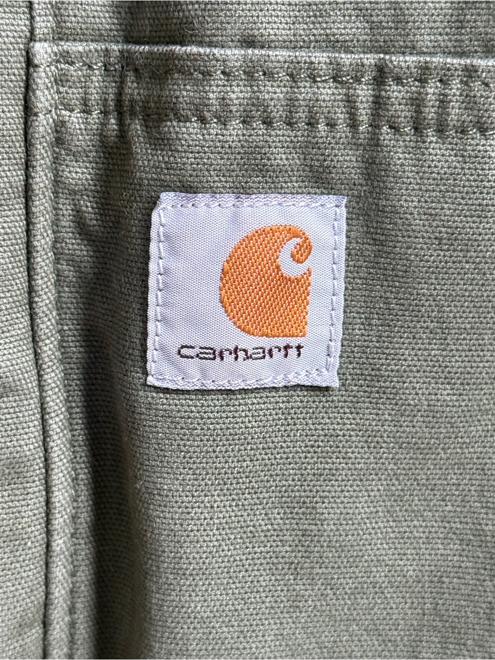 Women’s Carhartt Olive Green Canvas Bomber Jacket Size Medium - Picture 5 of 9